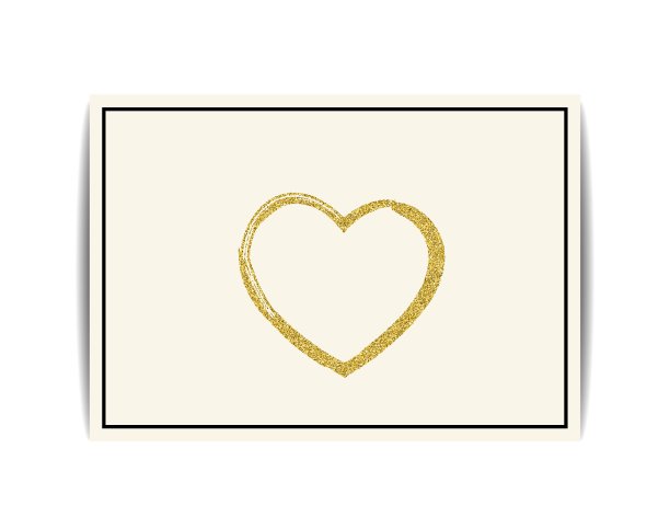 情人节的模板，黄金闪闪的心和图片下载