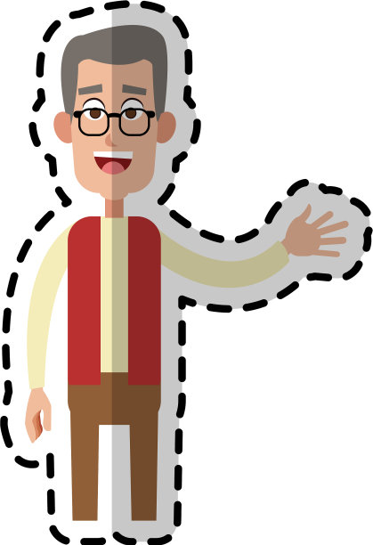 快乐的老人或中年人戴眼镜图片下载