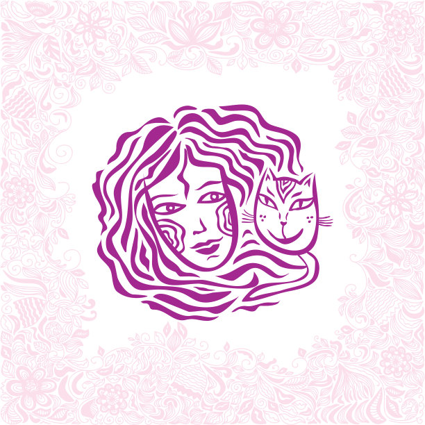 女孩和猫图片下载