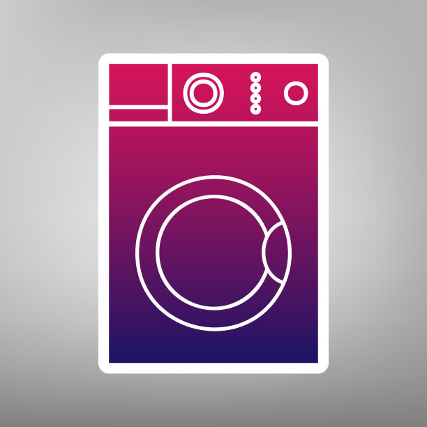 紫色渐变洗衣机标志图标图片下载