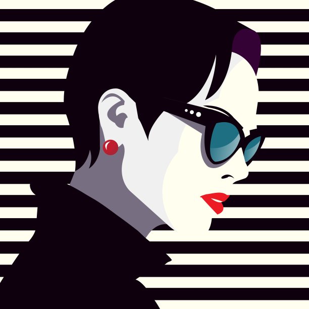 流行艺术中的时尚女性图片下载