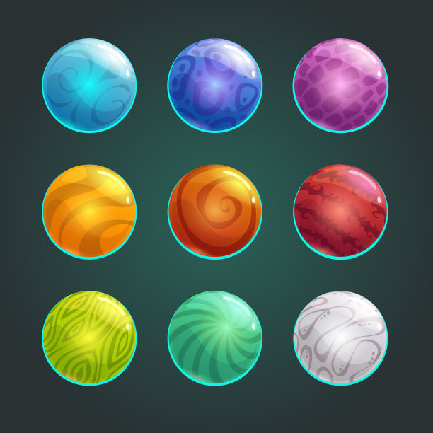 彩色光泽闪亮的气泡集图片下载
