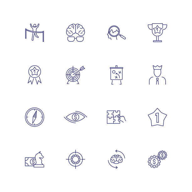 获胜线图标集图片下载