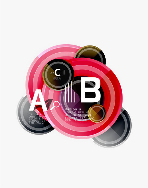 圆形几何抽象背景模板图片下载