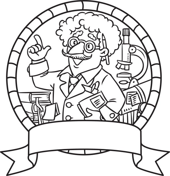 有趣的科学家或发明家的象征图片下载