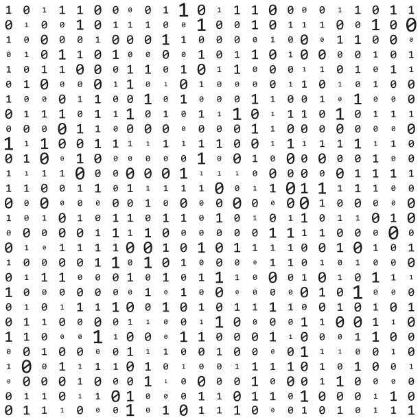 二进制码零一矩阵白背景。旗帜,模式,壁纸。矢量图图片下载