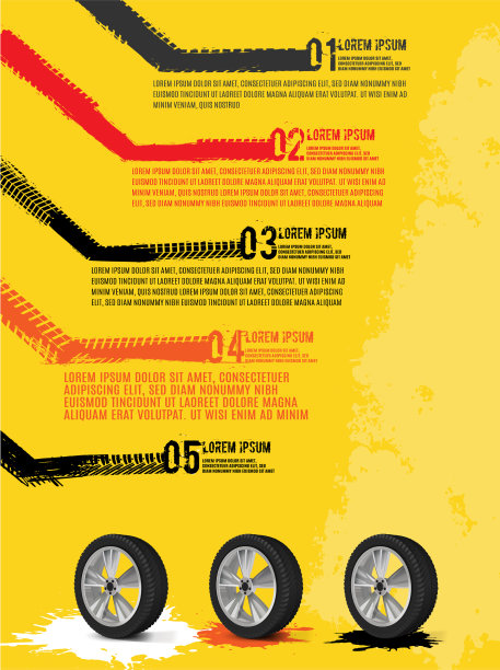 轮胎花纹信息图图片下载