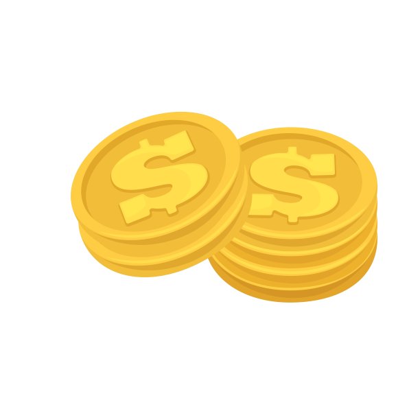 一组纸币和硬币现金图片下载