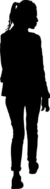 人们站在白色背景上的剪影图片下载