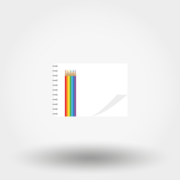 画册和彩色铅笔图片下载