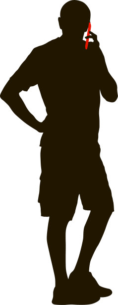 人们站在白色背景上的剪影图片下载