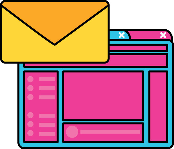 网页模板媒体与信封图片下载