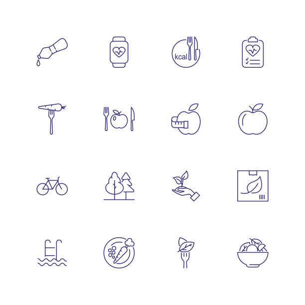 健康的生活方式的图标图片下载