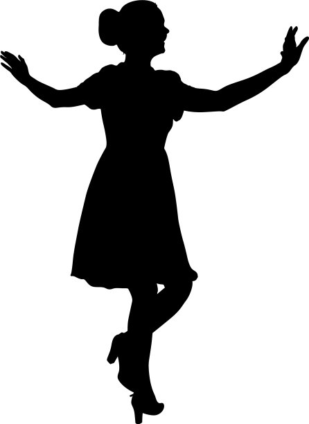 人们站在白色背景上的剪影图片下载