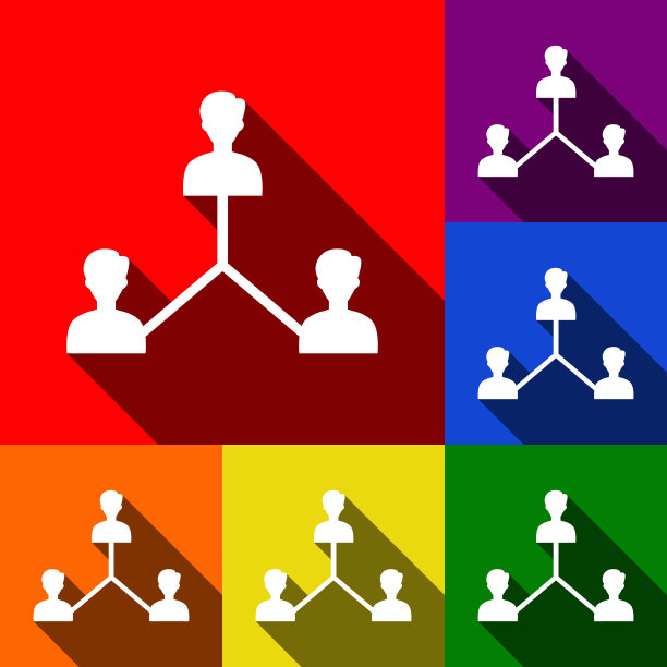 社交媒体营销标志图标集图片下载