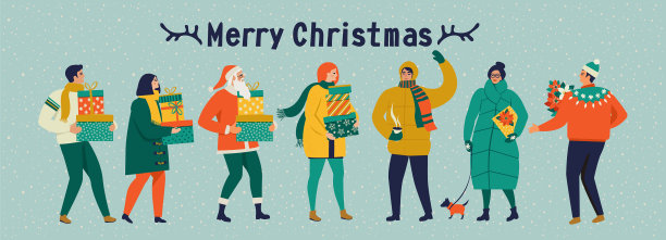 圣诞快乐，恭贺新禧图片下载