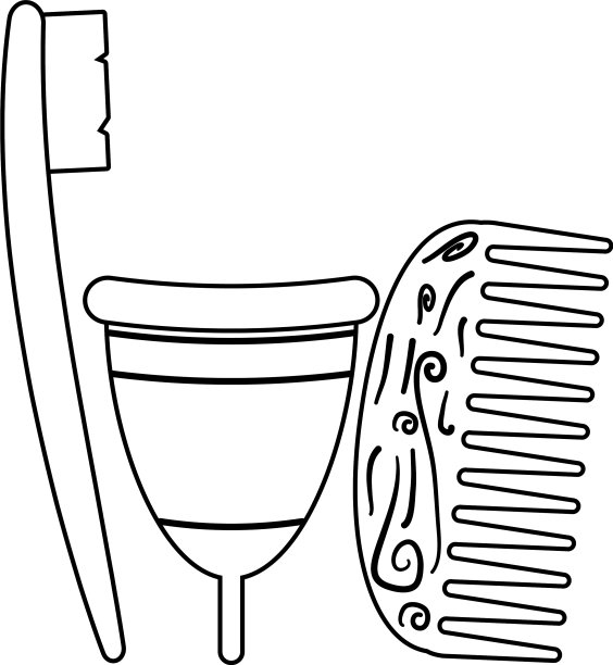 月经杯配有生态图标图片下载