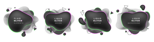 一组孤立的背景与抽象的形状图片下载