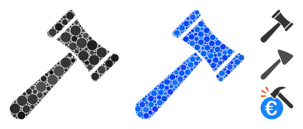 律锤马赛克图标圆圈点图片下载