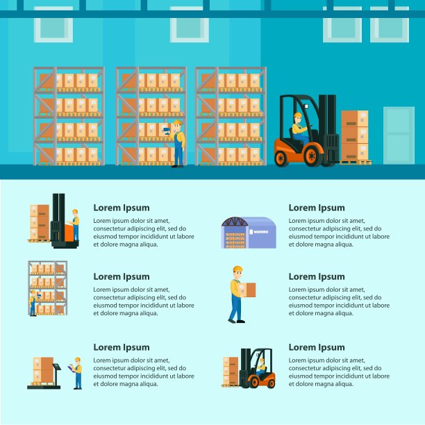 物流仓库信息图图片下载