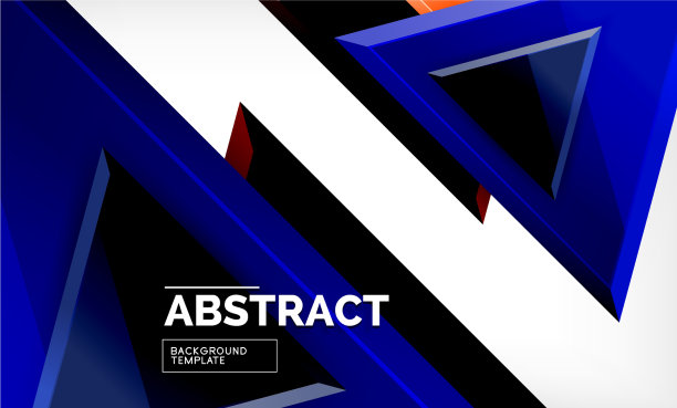 飞行三角形构成几何背景图片下载