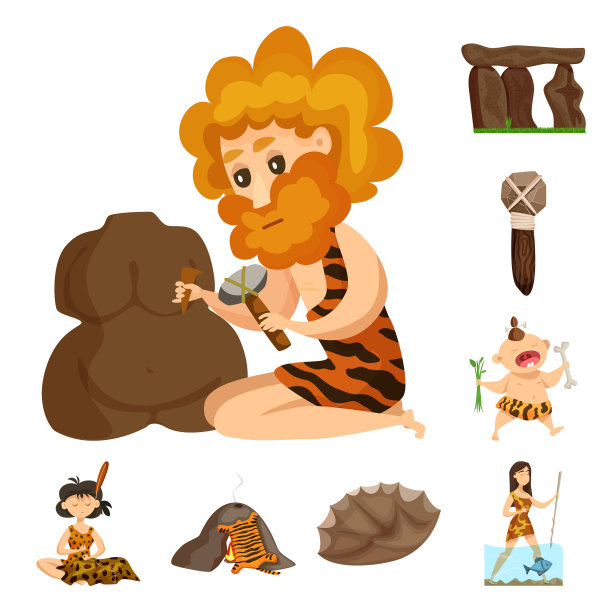 古代和时代的象征设置图片下载