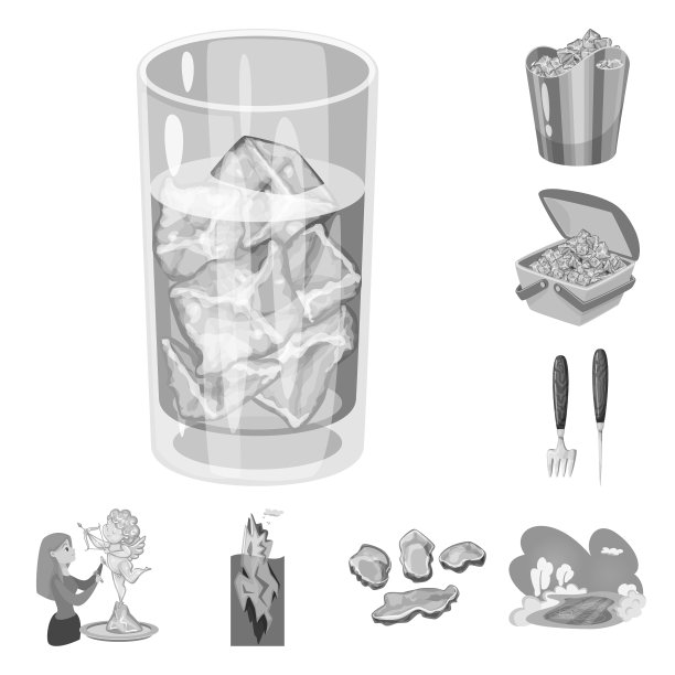 隔离对象正方形和纯度图标集图片下载