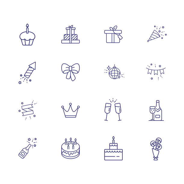 假日线路图标设置。点缀,甜点图片下载