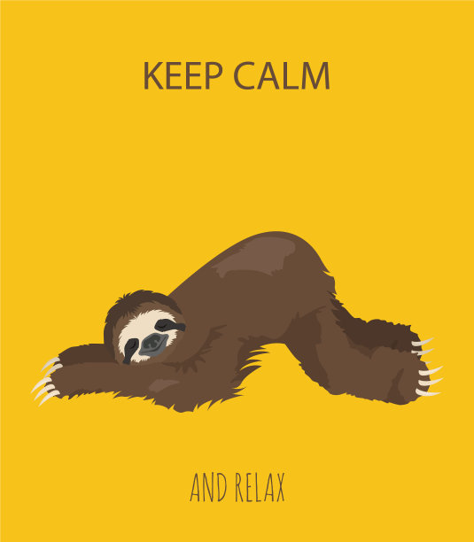 树懒瑜伽收藏有趣的卡通动物图片下载