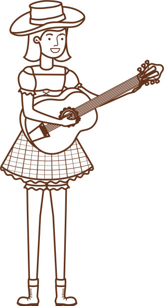 有乐器的农妇图片下载