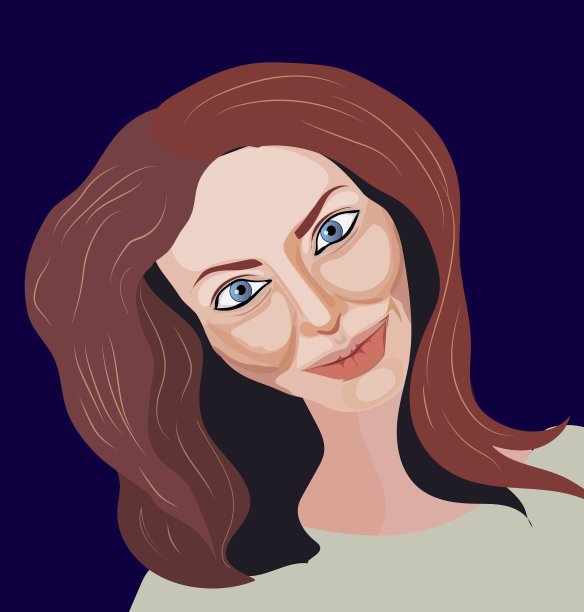 棕发女孩的肖像图片下载