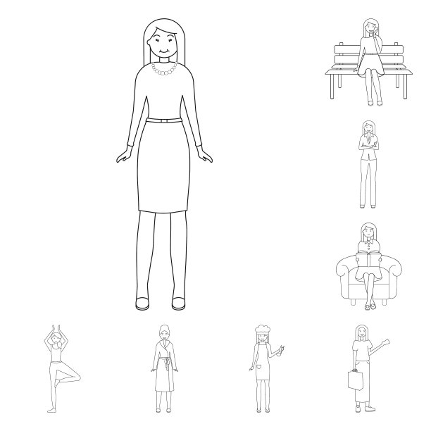 姿势和情绪图标图片下载