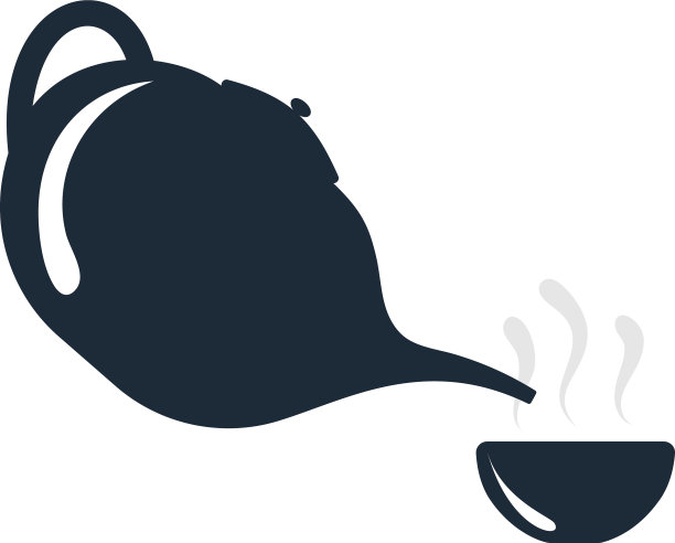 带有杯子图标的温泉茶壶图片下载