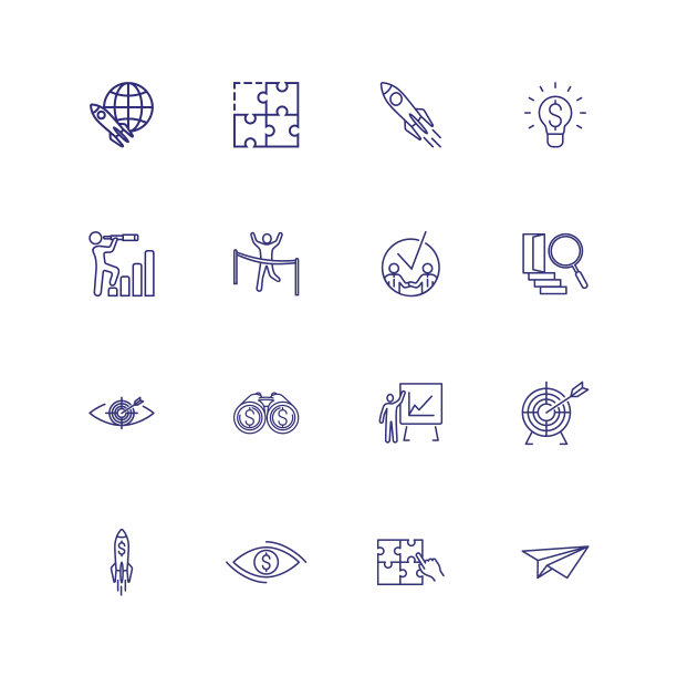 领导线图标集图片下载