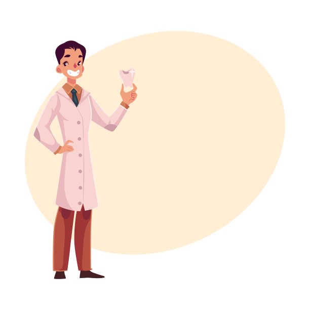 微笑的男牙医医生在实验室大褂图片下载