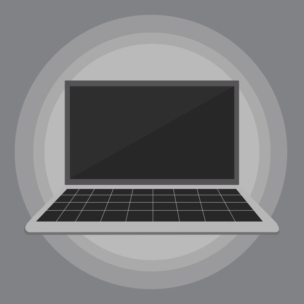 带有键盘和键盘网格设计的个人笔记本电脑图片下载