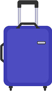 旅行袋的平面颜色图标图片下载