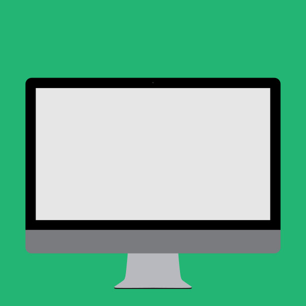 空白白色电脑显示器图片下载