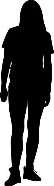 人们站在白色背景上的剪影图片下载