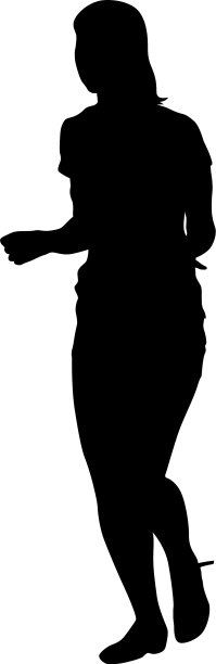 人们站在白色背景上的剪影图片下载