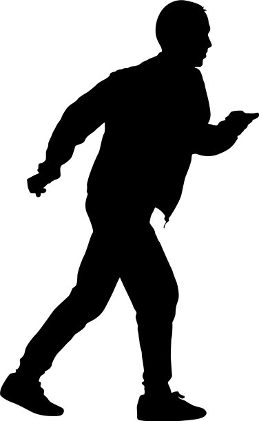 人们站在白色背景上的剪影图片下载