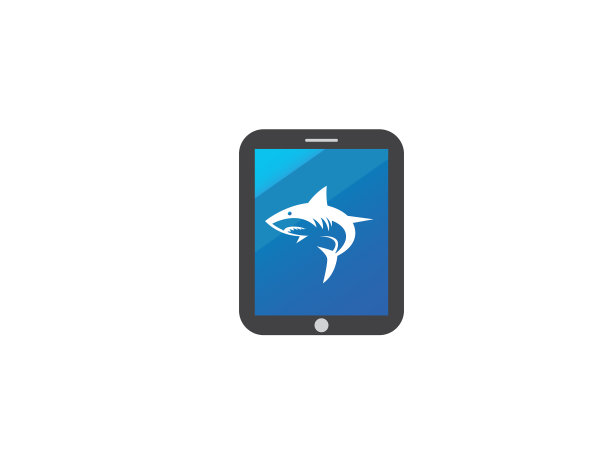 愤怒的蓝鲨鱼标志设计我的一个平板电脑图片下载