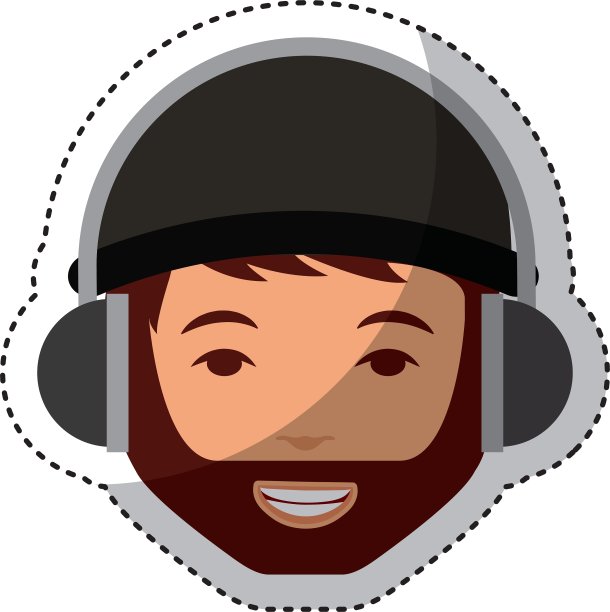 戴着耳机的年轻人图片下载