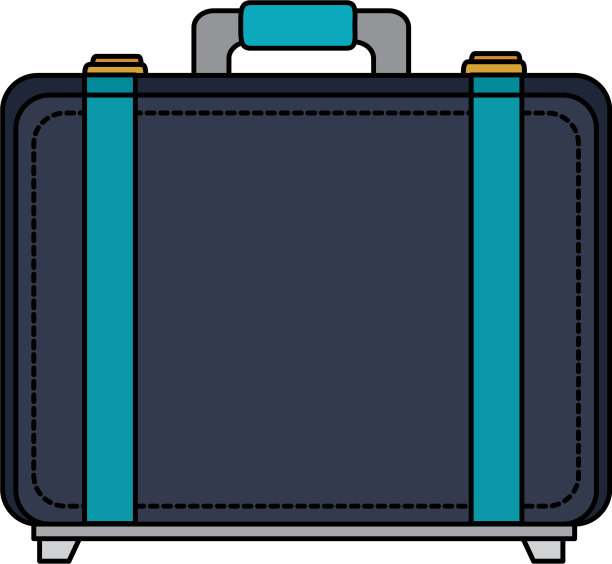 手提箱旅行孤立图标图片下载