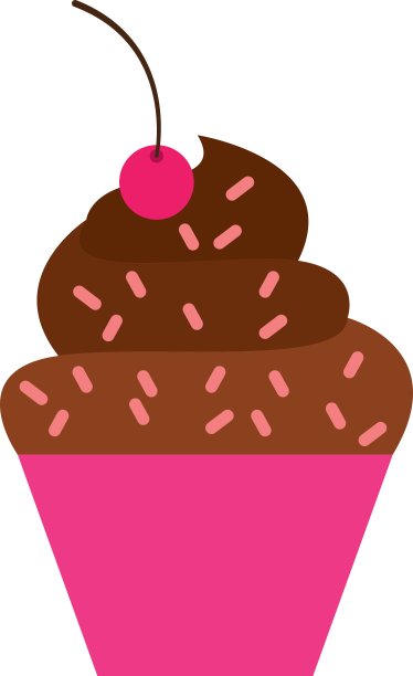 美味的纸杯蛋糕甜孤立的图标图片下载