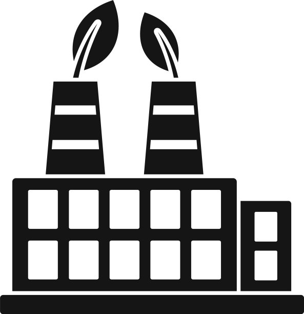 生物燃料工厂图标简单的风格图片下载