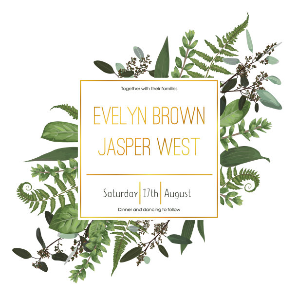 婚礼花邀请邀请卡图片下载