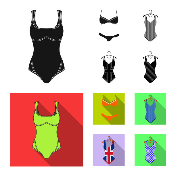 孤立对象比基尼和时尚符号图片下载