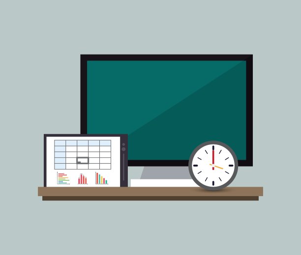 时钟与办公室相关的图标图片下载