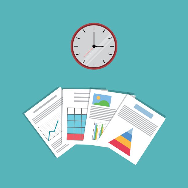 时钟与办公室相关的图标图片下载